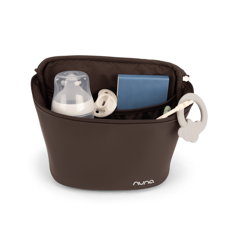 Nuna Essential Bag cocoa leatherette diaper backpack, imported from the UK