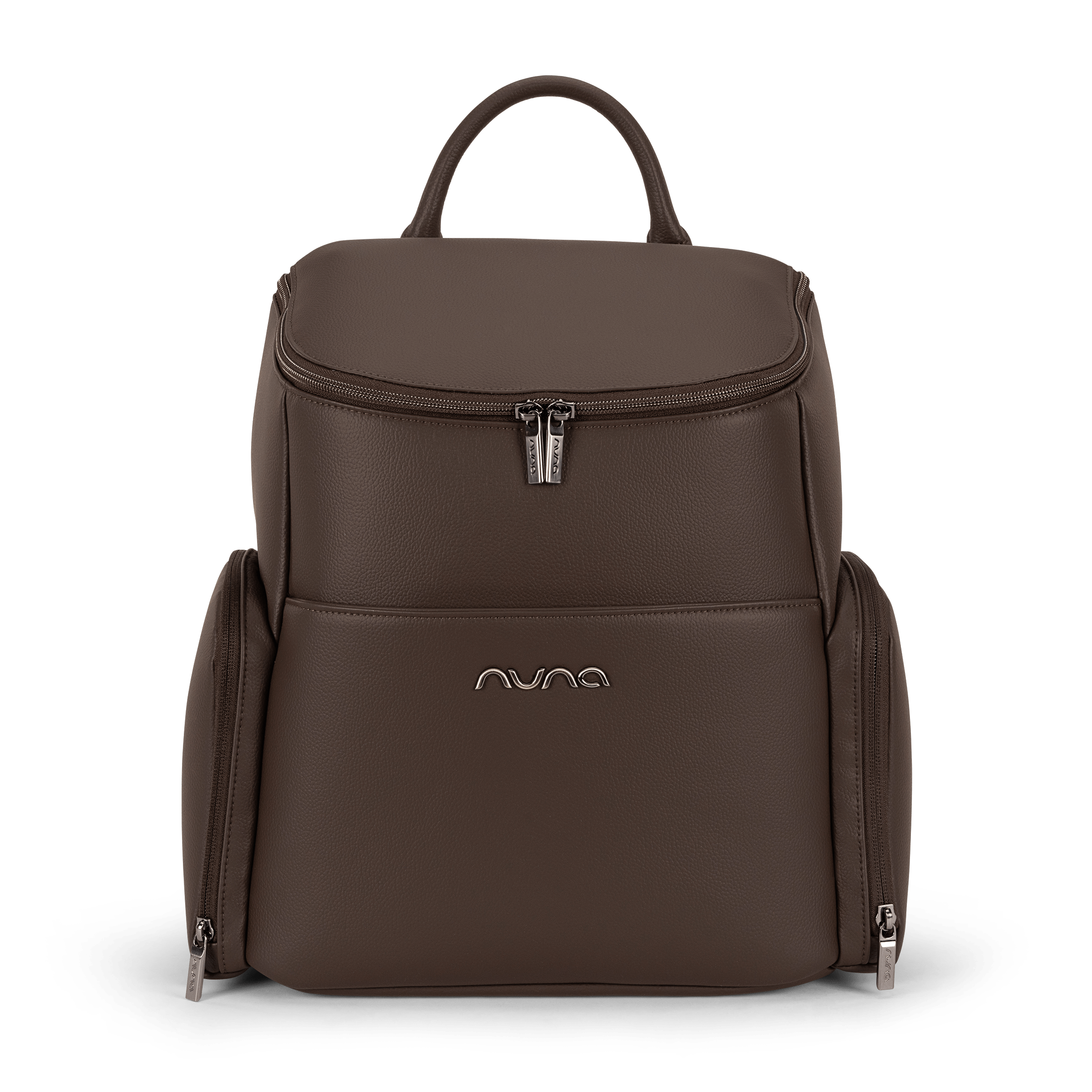 Nuna Essential Bag cocoa leatherette diaper backpack, imported from the UK