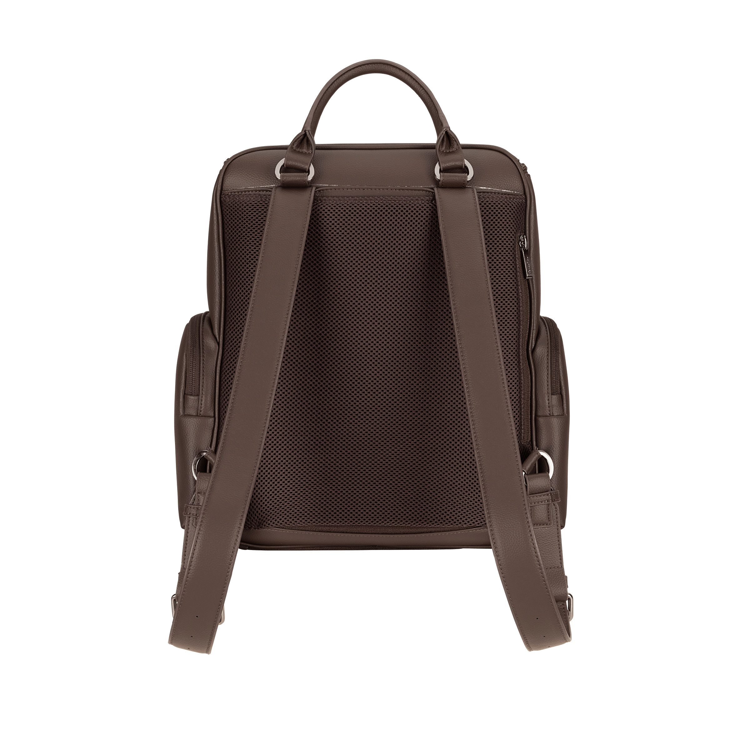 Nuna Essential Bag cocoa leatherette diaper backpack, imported from the UK