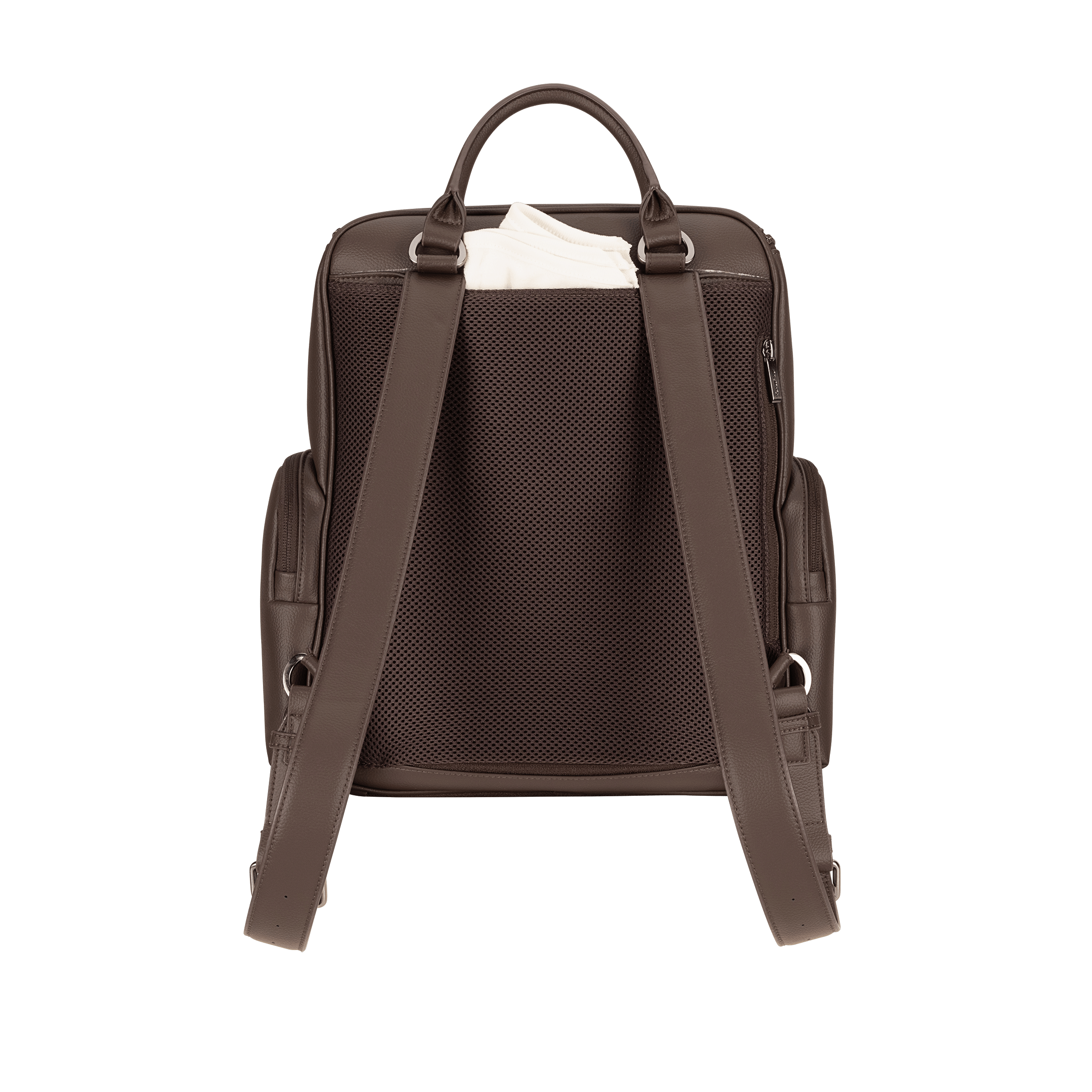 Nuna Essential Bag cocoa leatherette diaper backpack, imported from the UK