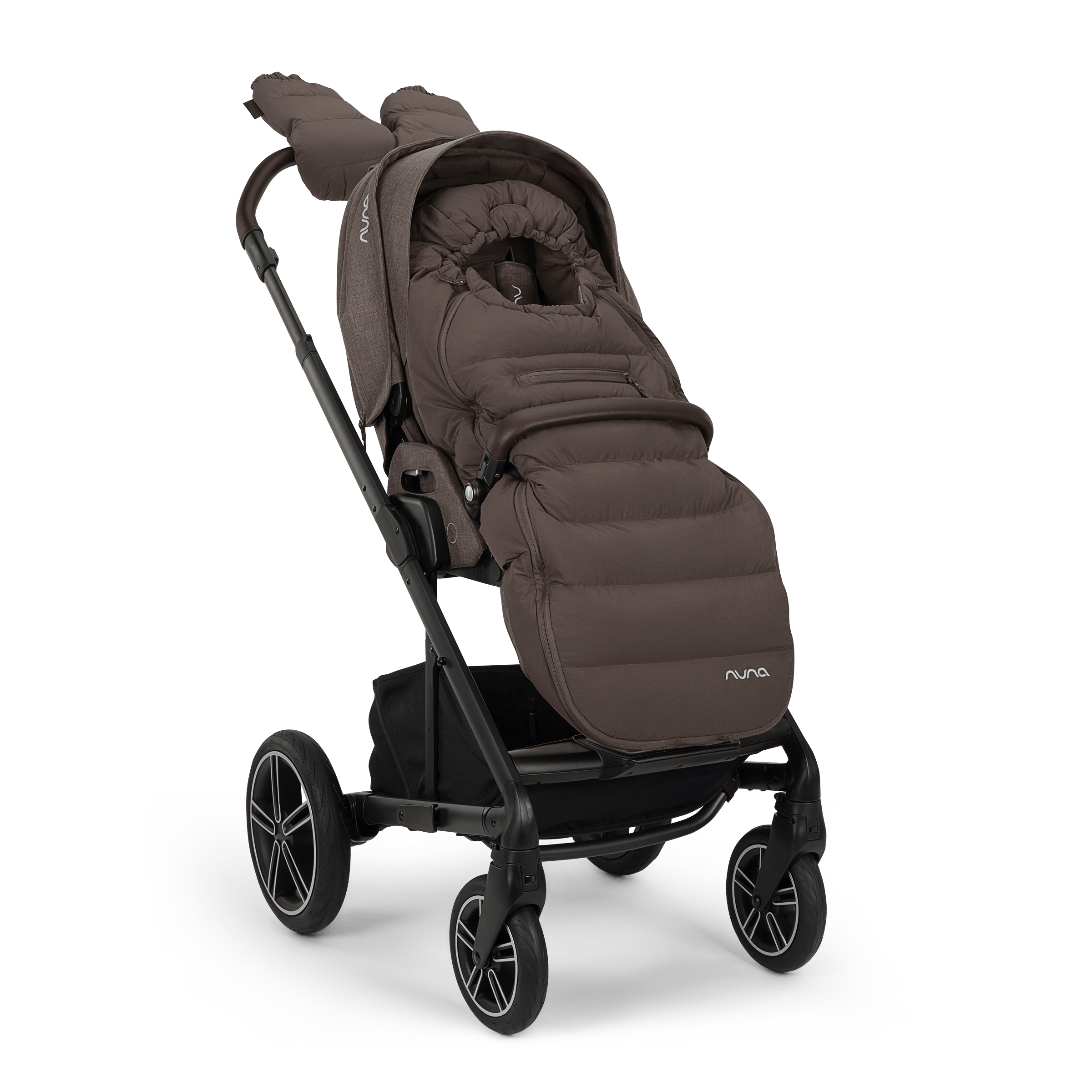 Nuna winter footmuff set chestnut, imported from the UK