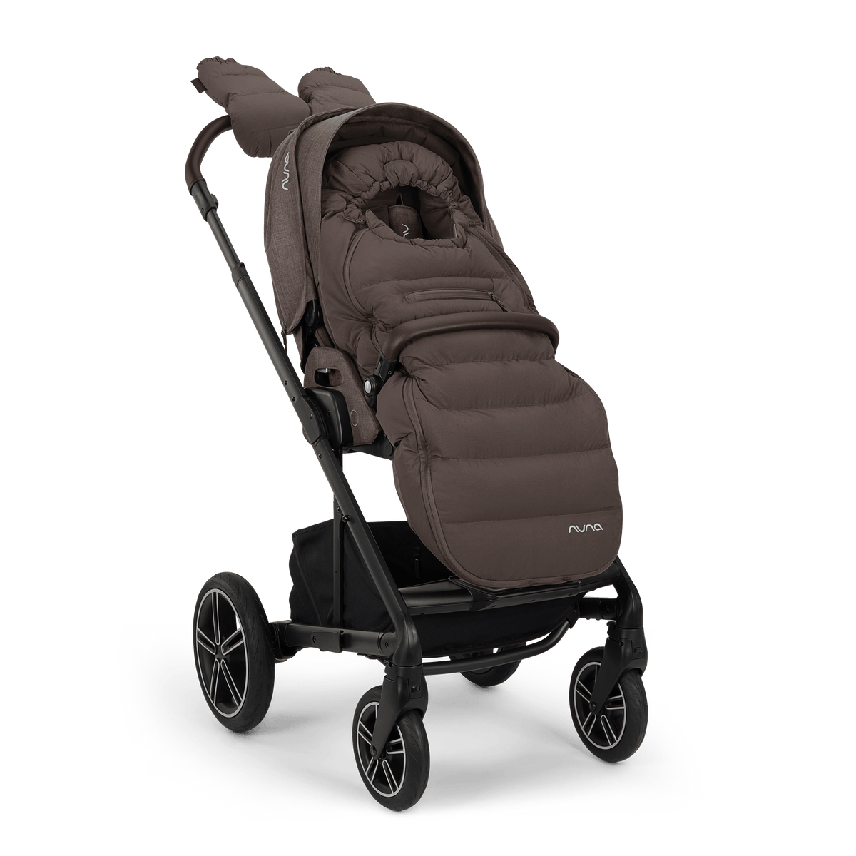 Nuna winter footmuff set chestnut, imported from the UK