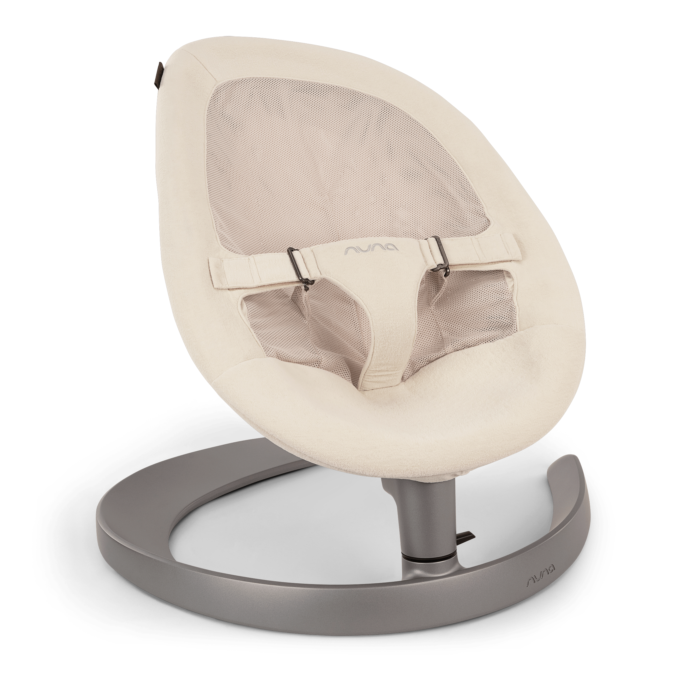 Nuna LEAF Grow bouncer seat in Cloud with toy bar - British product