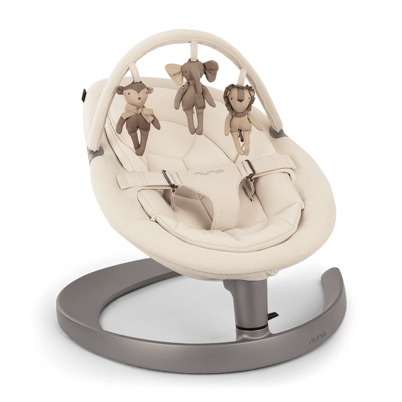 Nuna LEAF Grow bouncer seat in Cloud with toy bar - British product