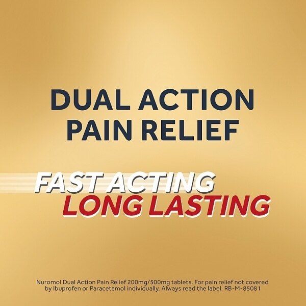 Nuromol Pain Relief Ibuprofen &amp;amp; Paracetamol Tablets 12s