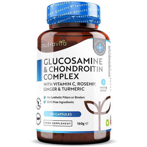 Nutravita glükózamin kondroitin + C-vitamin kurkuma - 180 kap