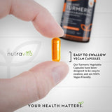 Nutravita Organic Turmeric, Black Pepper &amp;amp; Ginger - 180 Caps