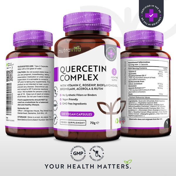 Nutravita Quercetin Complex with Vit C - 120 Vegan Capsules