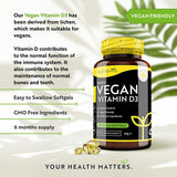 Nutravita Vegan Vitamin D3 1000iu 25&amp;micro;g - 180 Softgels