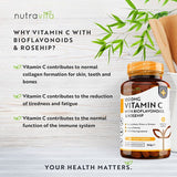Nutravita Vitamin C 1000mg, Bioflavonoids Rosehip - 180 Tabs