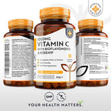 Nutravita Vitamin C 1000mg, Bioflavonoids Rosehip - 180 Tabs