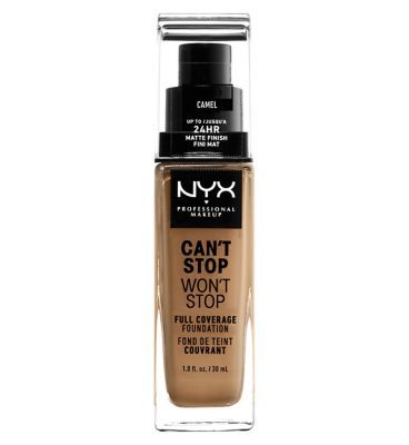 NYX Professional Makeup, Can't Stop Won't Stop Full Coverage Foundation CAMEL