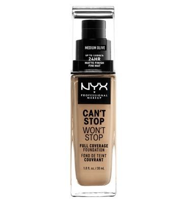 NYX Professional Makeup, Can't Stop Won't Stop Full Coverage Foundation Medium Olive