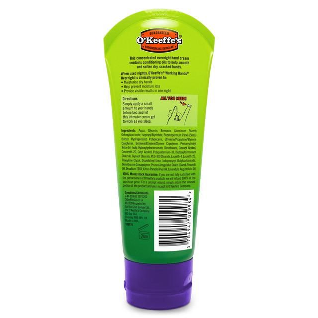 O'Keeffe's Working Hands Overnight Tube   80ml