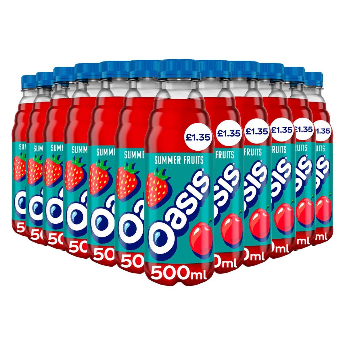 Oasis Summer Fruits PMP &amp;pound;1.35, 12 x 500ml