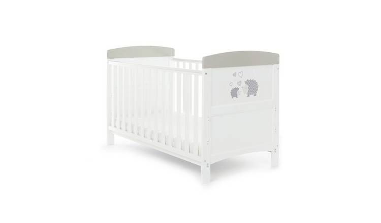 Obaby Hedgehog Cot Bed og Fibermadrass - Grå
