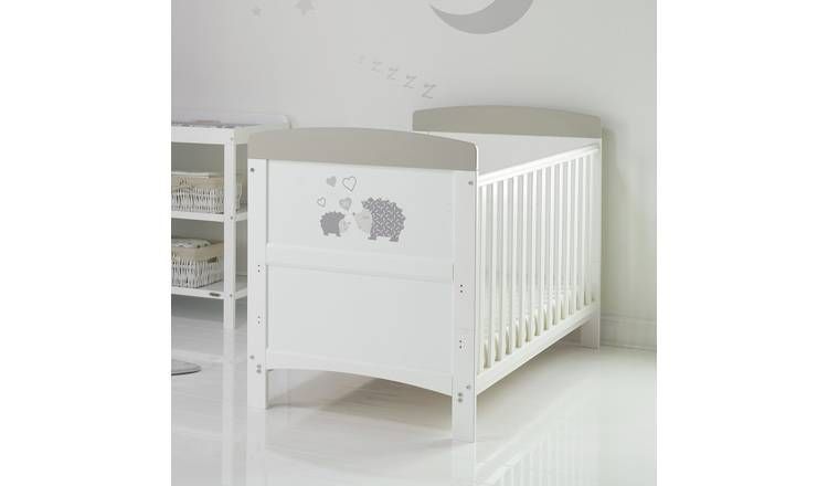 Obaby Hedgehog Cot Bed og Fibermadrass - Grå