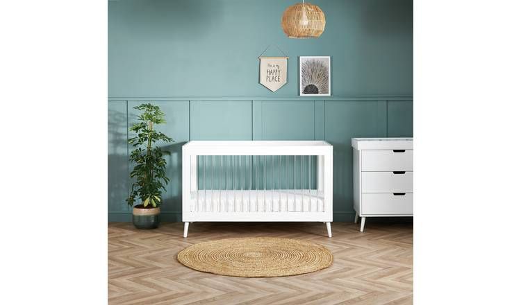 Obaby Maya Acrylic Cot Bed - Hvit