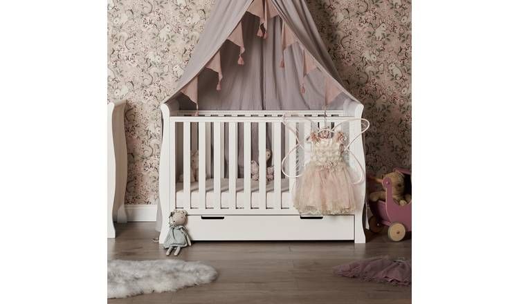 Obaby Stamford mini szán kiságy - fehér