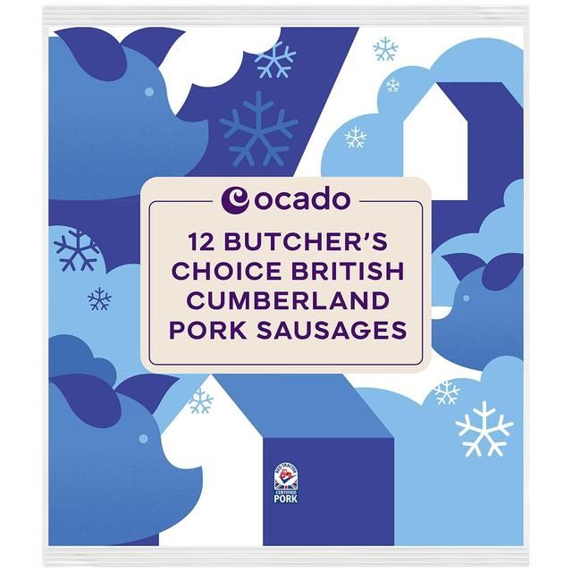 Ocado 12 Butcher's Choice British Cumberland sertéskolbász 600g
