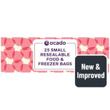 Ocado 25 מזון קטן שניתן לאטום מחדש &amp; שקיות מקפיא 25 לחבילה