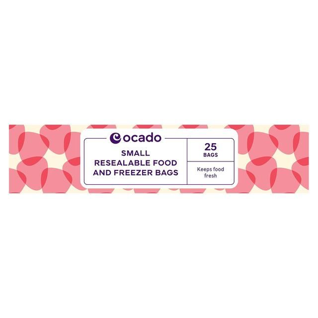 Ocado 25 מזון קטן שניתן לאטום מחדש &amp; שקיות מקפיא 25 לחבילה