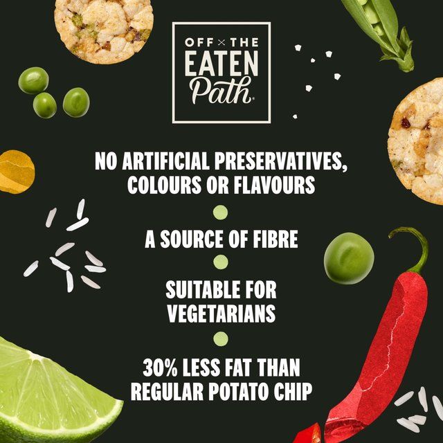 Off The Eaten Path Sour Cream Pea &amp;amp; Bean Sticks Sharing Bag Crisps   100g