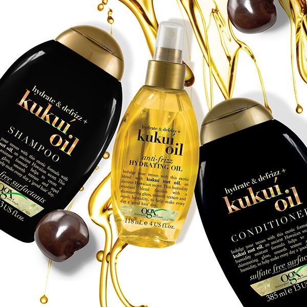 OGX Hydrate &amp;amp; Defrizz+ Kukui Oil pH Balanced Shampoo 385ml