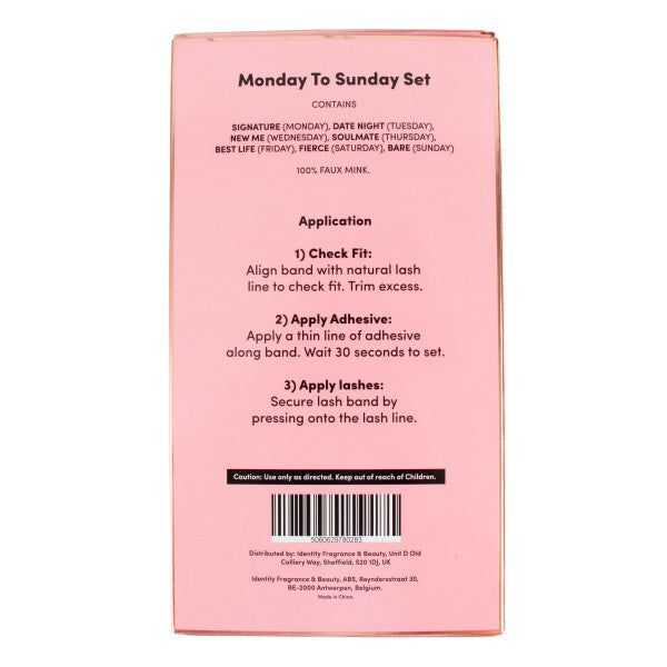 Oh My Lash mandag til søndag Black Faux Mink False Lashes Set
