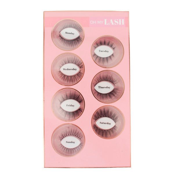Oh My Lash mandag til søndag Black Faux Mink False Lashes Set