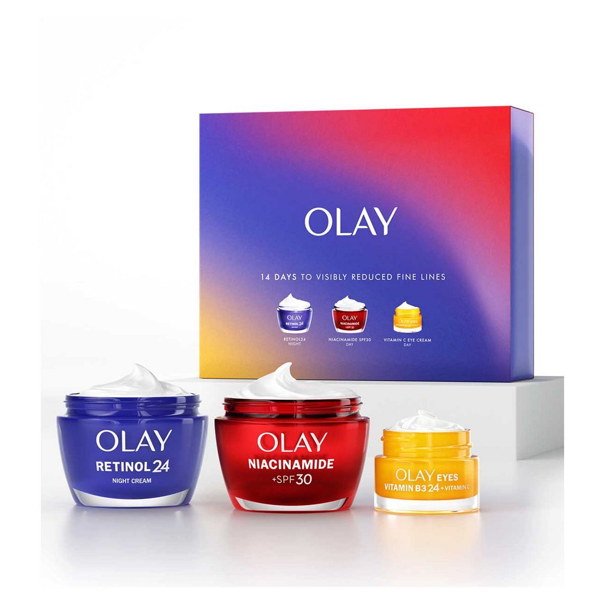 Olay Project Protect Day &amp; Nattfuktighetskrem &amp; Øyekrem gavesett