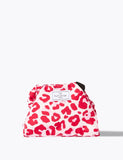 Open Flat Makeup Bag In Pink Leopard