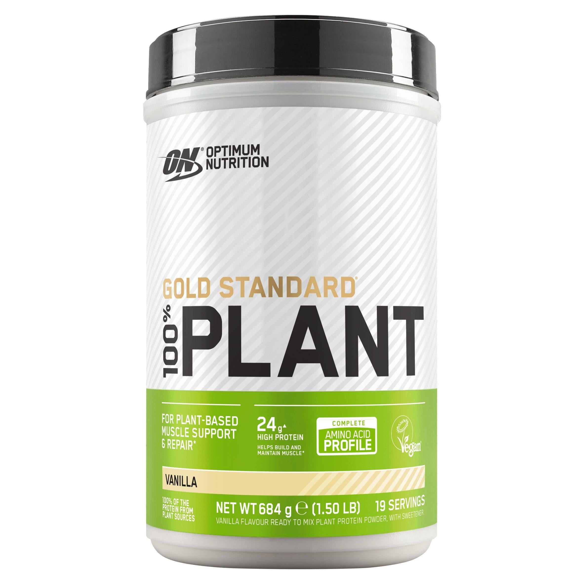 Optimum Nutrition Gold Standard 100 % planteproteinpulver Fransk vaniljekremsmak 21 porsjoner 684g