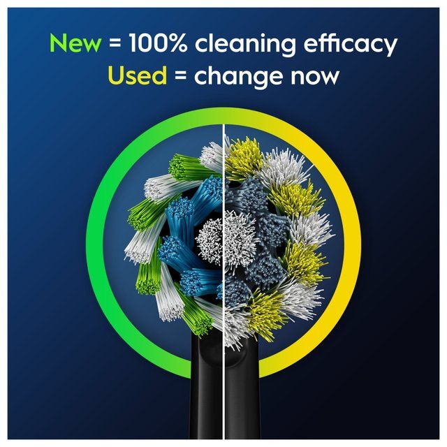 Oral B Crossaction Toothbrush Heads Black   2 per pack