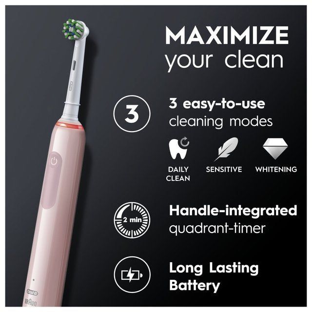 Oral-B Pro 3 3500 Pink 3D White Electric Toothbrush (+ Travel Case)