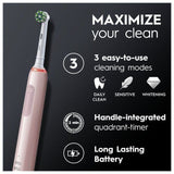 Oral-B Pro 3 3500 Pink 3D White Electric Toothbrush (+ Travel Case)