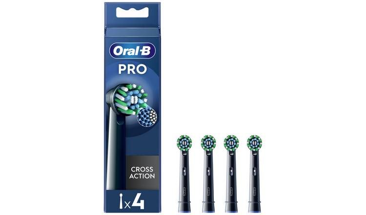 Oral-B Pro svarte elektriske tannbørstehoder - 4 stk