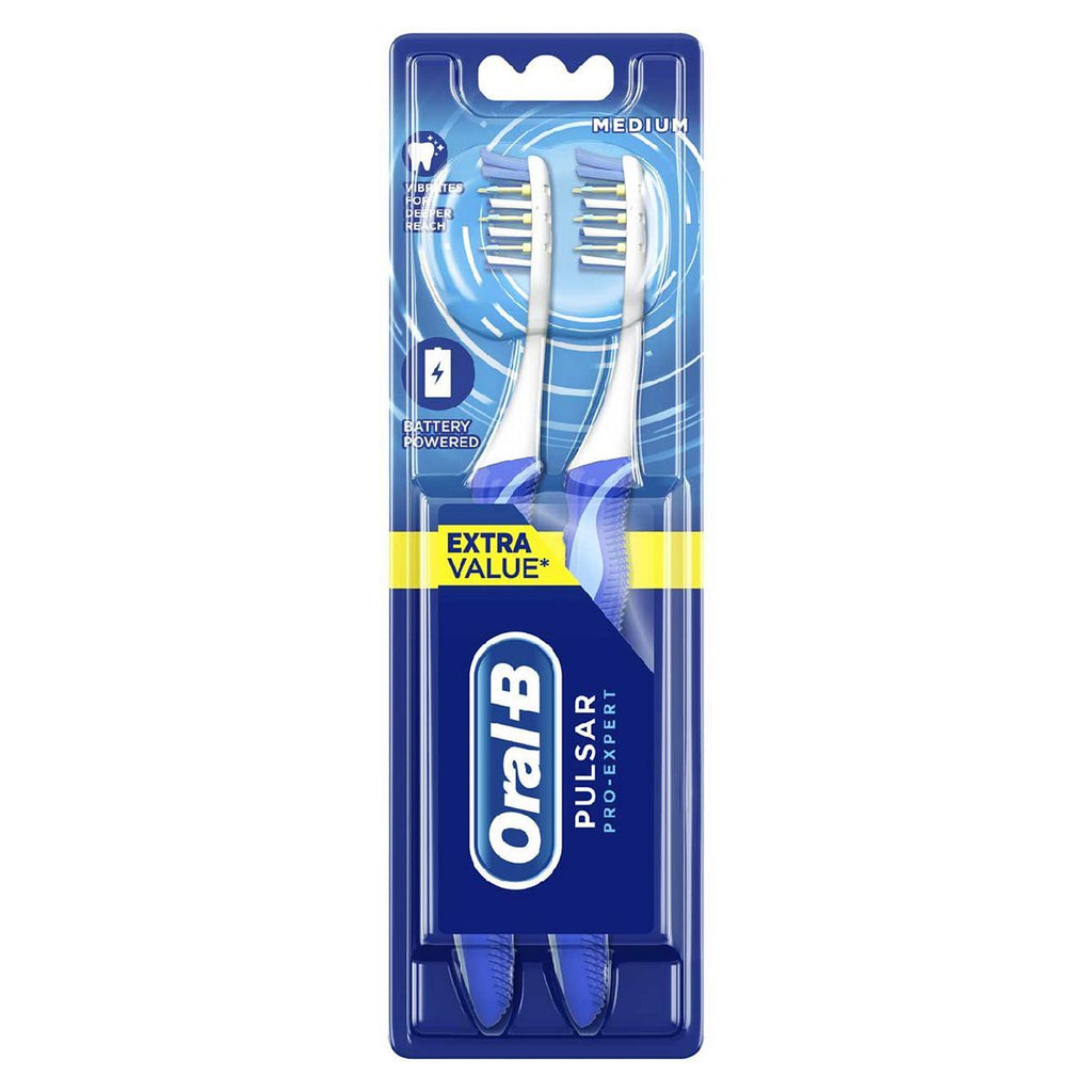 Oral-B Pulsar Pro-Expert manuell tannbørste med batteri x2