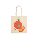 Lush orange tote bag 100% organic cotton, imported from the UK