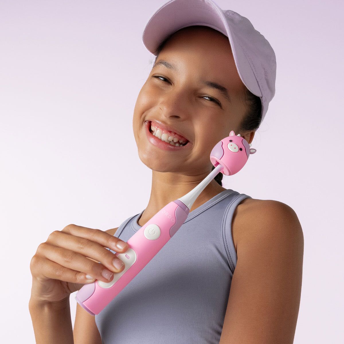 Ordo Squishmallows Patty The Cow Rechargeable Kids Toothbrush &amp;amp; 6 Brush Heads