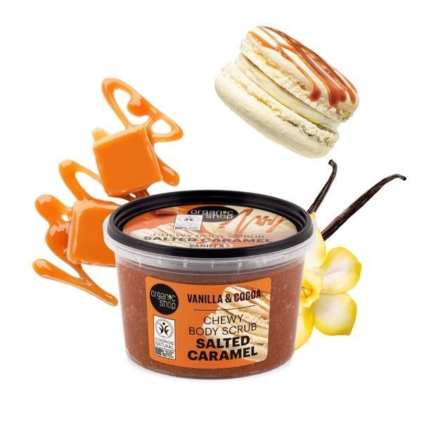 Organic Shop Salted Caramel Body Scrub Vanilla &amp;amp; Cocoa 250ml