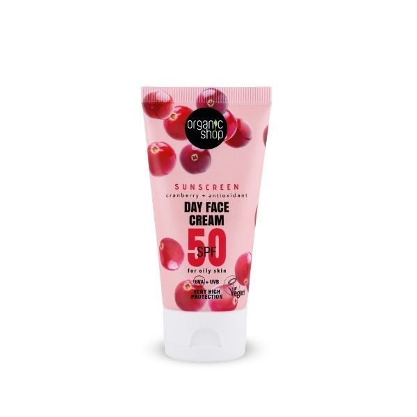 Organic Shop Sunscreen Day Face Cream SPF 50 Oily Skin 50ml