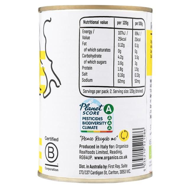 Organico apróra vágott paradicsom 400g