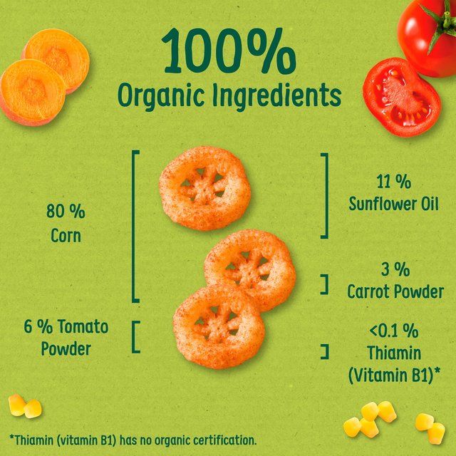 Organix Melty Tomato Organic Slices Baby Snack 7 months+   20g