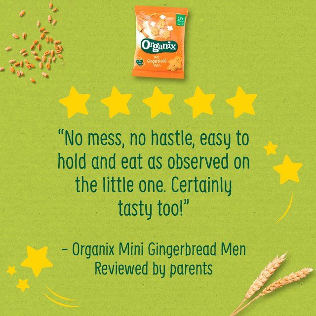 Organix Mini Gingerbread Men Organic Toddler Snack Biscuits 20g   20g