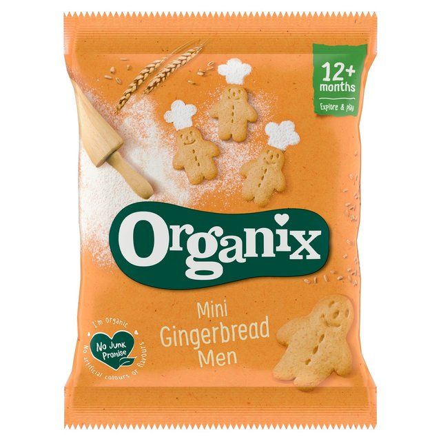Organix Mini Gingerbread Men Organic Toddler Snack Biscuits 20g   20g