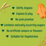 Organix Mini Gingerbread Men Organic Toddler Snack Biscuits Multipack   5 x 20g