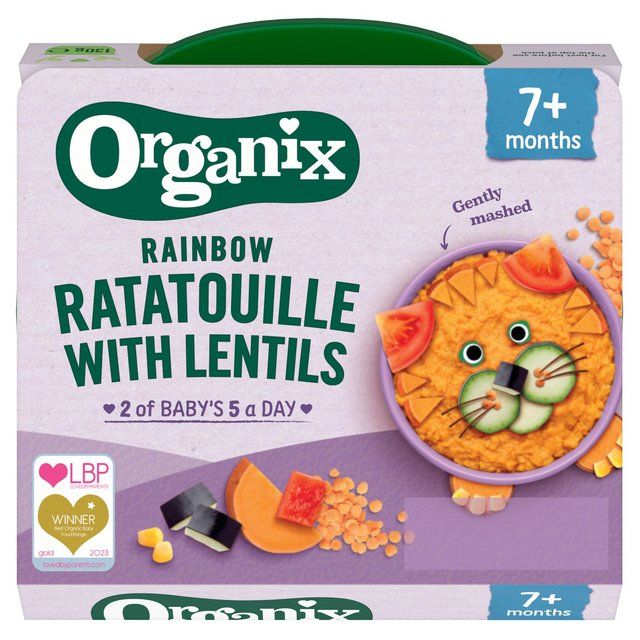Organix Rainbow Ratatouille lencsével bébiétel 7 hónapos 130g