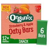 Organix Strawberry &amp;amp; Apple Organic Soft Oaty Bars Toddler Snack Multipack   6 x 23g