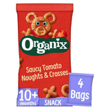 Organix Ντομάτα Noughts & Crosses Σνακ για Νήπια με Καλαμπόκι, Πολυσυσκευασία 4x15g